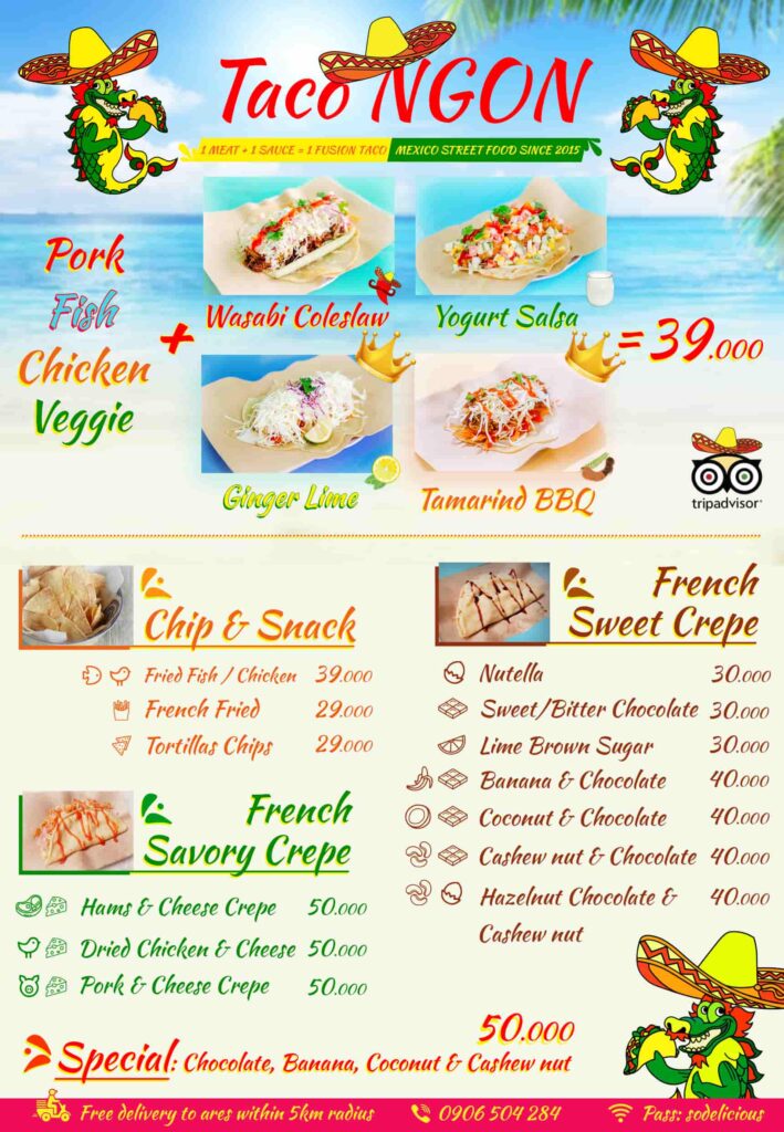 tacongon menu